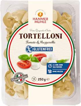 Hammermühle Pasta, tortelloni tomato & mozzarella, gluten-free, 250 g