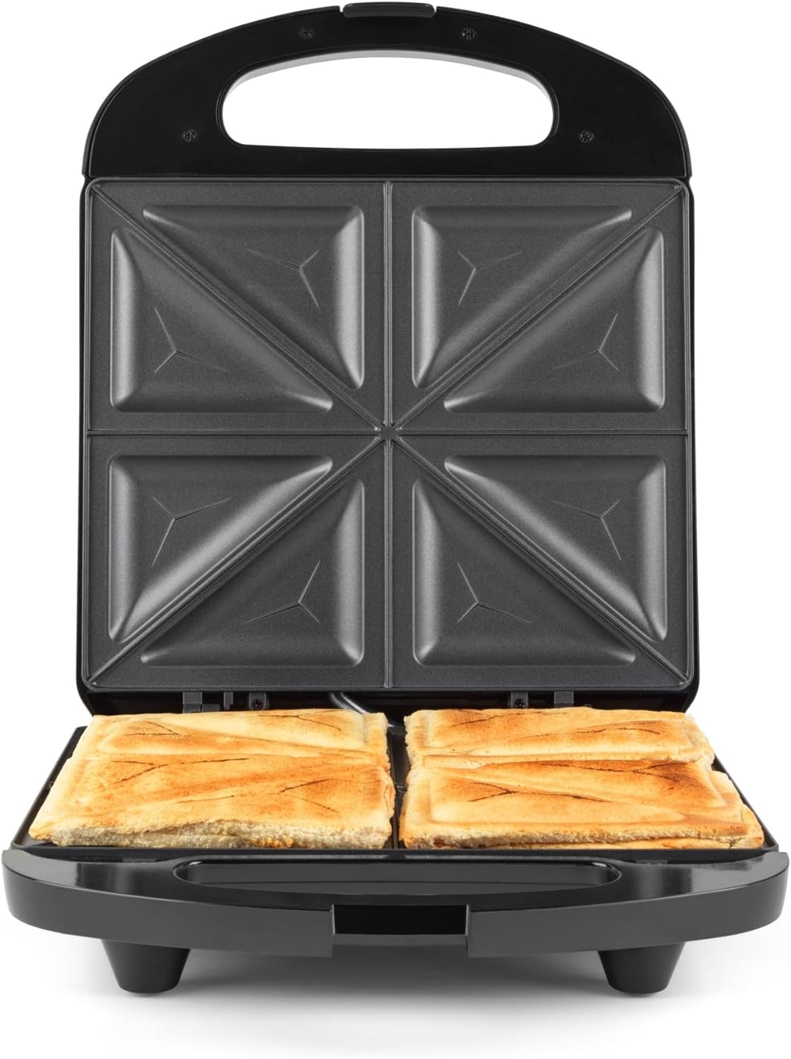 Progress Sandwich Toaster - Non-Stick Toastie Maker, Prepares 4 Toasted Sandwiches, 4 Slice Grill Press, Automatic Temperature Control, Easy to Clean, Cool Touch Handle, 1200 W
