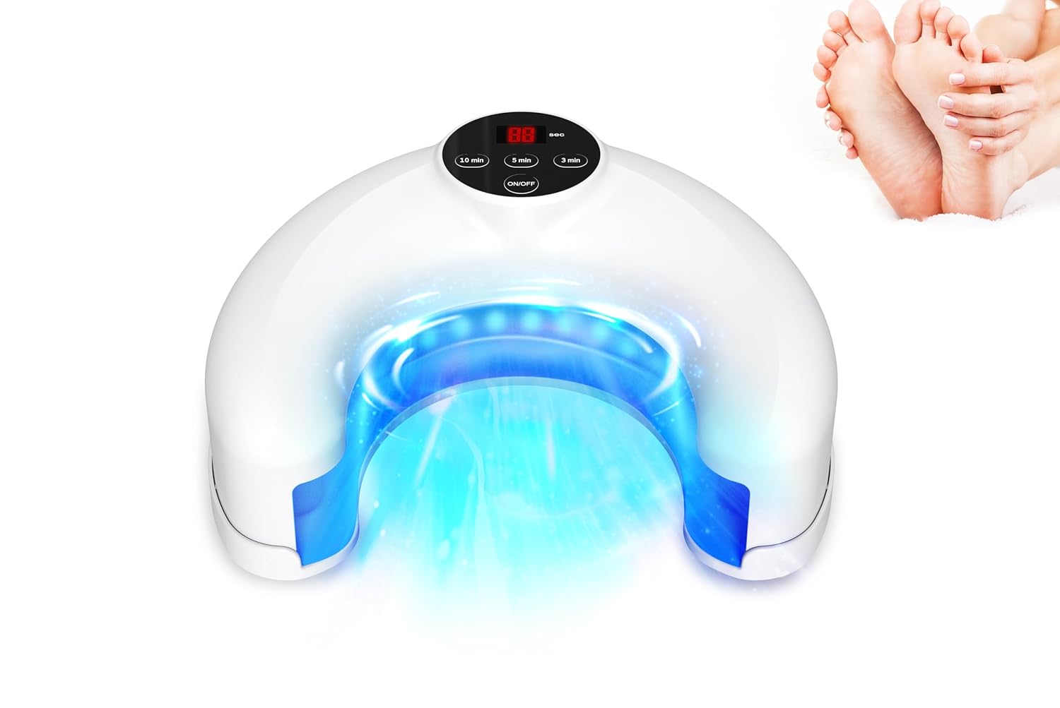 Nail Fungus Laser Device, Nail Laser Mushroom Device for Multiple Toenails and Fingernails with Digital Display, Nail Repair Solution for Damaged and Discolored Nails