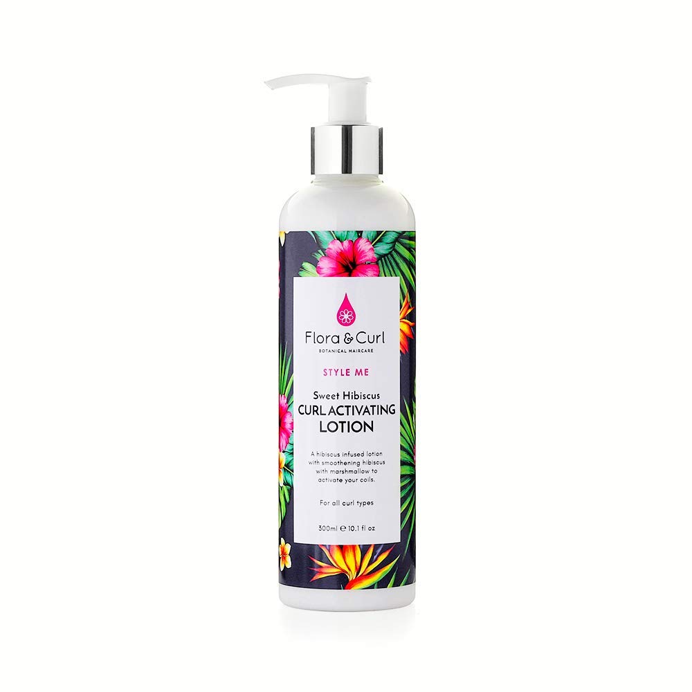 Flora & Curl Sweet Hibiscus Curl Activating Lotion for Frizzy and Curly Natural Hair 300ml