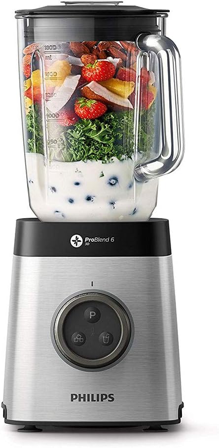 Philips Domestic Appliances Philips HR3652/01 Blender with ProBlend Technology, Other, 1400 W, Silver