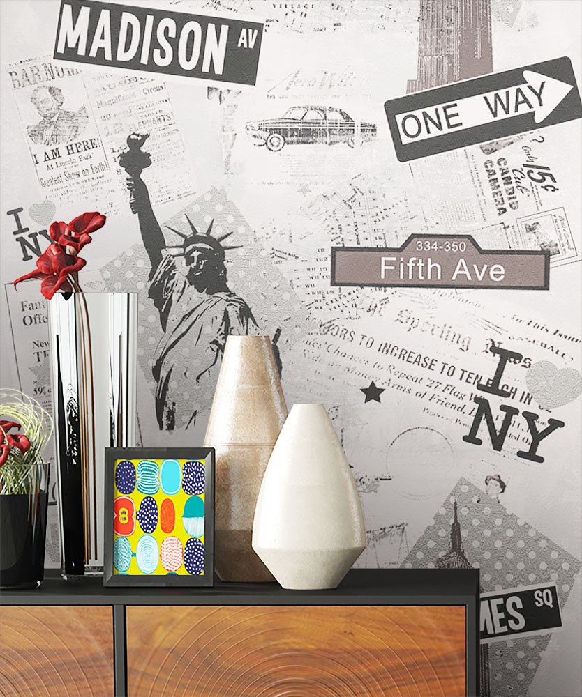 Newroom Design Newroom Wallpaper Grey Wallpaper Metallic Modern Wallpaper – Natural Font, 