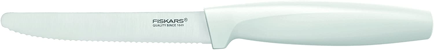 Fiskars 1015988 Table Knife Set 3 Pieces Total Length 24 cm Each Quality Steel / Plastic White Functional Shape