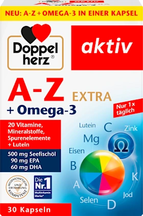 Doppelherz A-Z + Omega-3 Extra capsules 30 pieces, 45 g