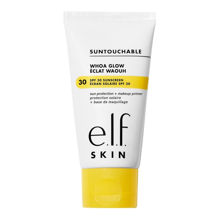 e.l.f. e.l.f. eleven. SKIN Suntouchable Whoa Glow SPF 30, Lightweight Sun Protection & Primer for a Radiant Finish, Made with Hyaluronic Acid, Vegan & Cruelty Free, Packaging May Vary, Sunlight