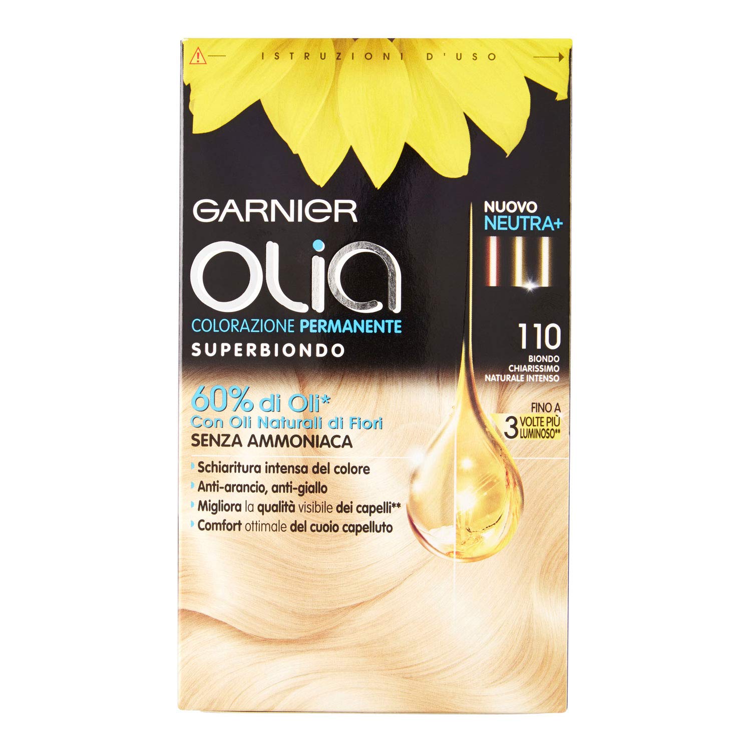 Garnier Olia Permanent Hair Coloration and Dye, 110 Very Light Blonde