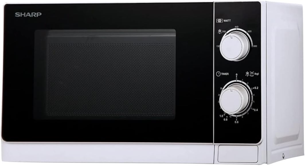 Sharp Microwave / 20 L Cooking Room / 800 W / Timer / Weight and Timed Defrosting, White
