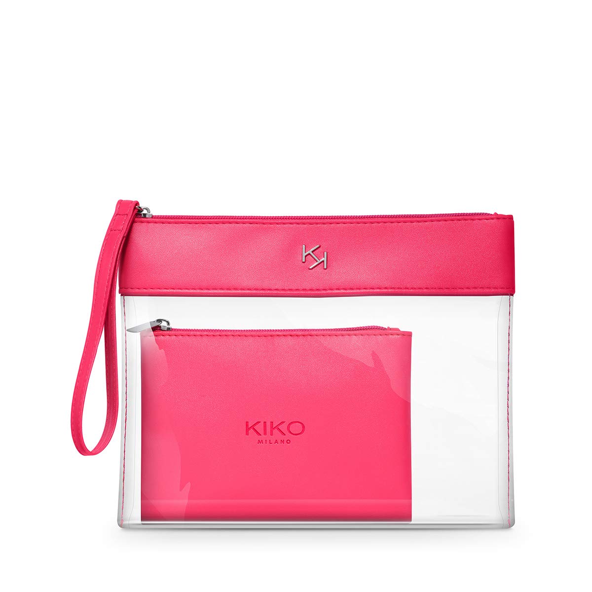 KIKO Milano Transparent Beauty Case 002 | Transparent Cosmetic Bag with Inner Pencil Case