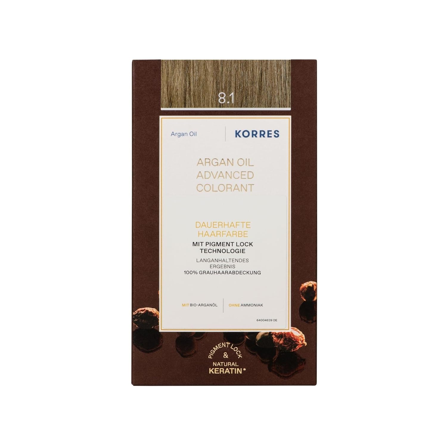 Korres Argan Oil Advanced Colorant 145ml 8.1 Light Blonde Ash