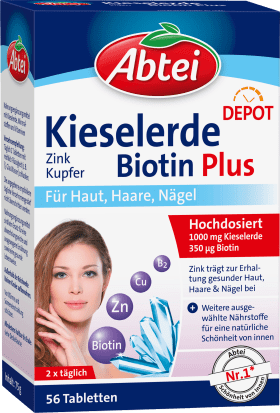 Abtei Silica Biotin Plus tablets 56 pcs, 75 g