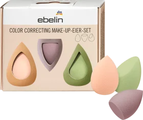 ebelin Color Correcting Make-up Egg Set, 3 pcs
