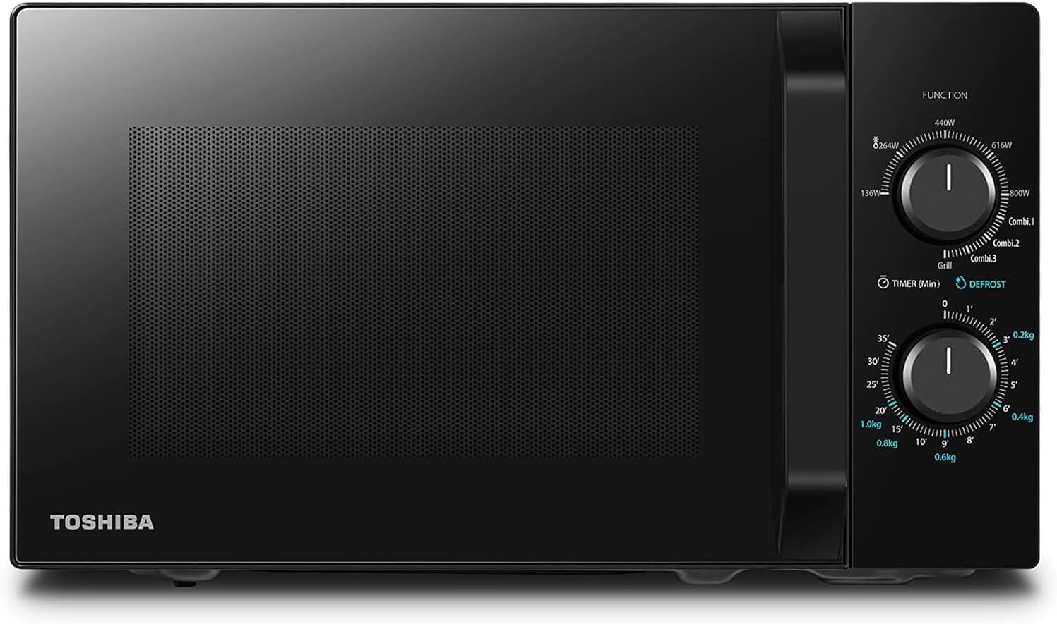 Toshiba MW2-MG20PF(BK)/GE Microwave Oven with Crispy Grill & Combination Function, 5 Power Levels, 1000 W Grill Power, Black