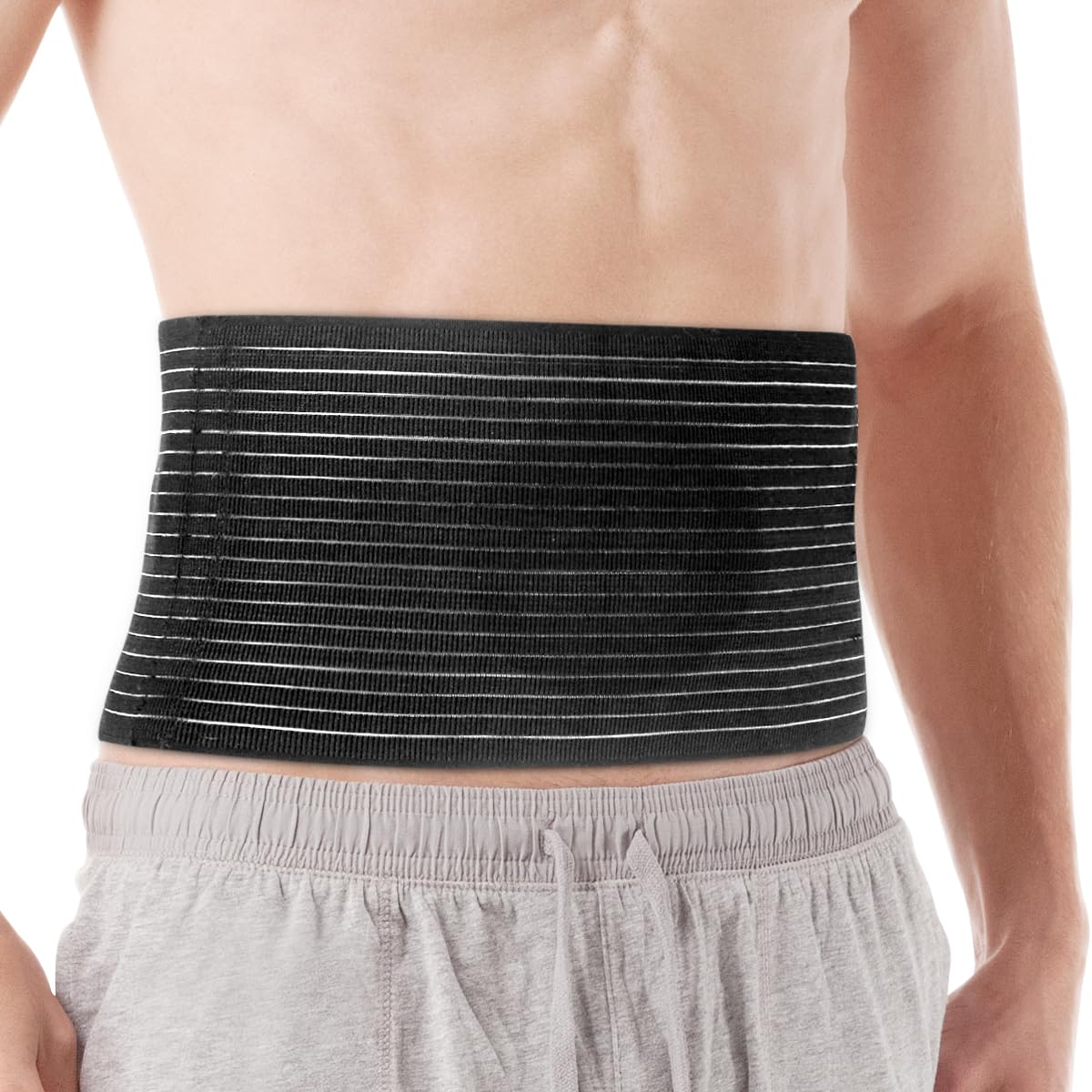 Hilph Store Hilph Umbilical Hernia Belt for Men and Women, Umbilical Hernia Belt, Abdominal Support with Removable Compression Pads, Support for Waist and Abdomen During Surgery, Epigastric, Inguinal Hernia, L