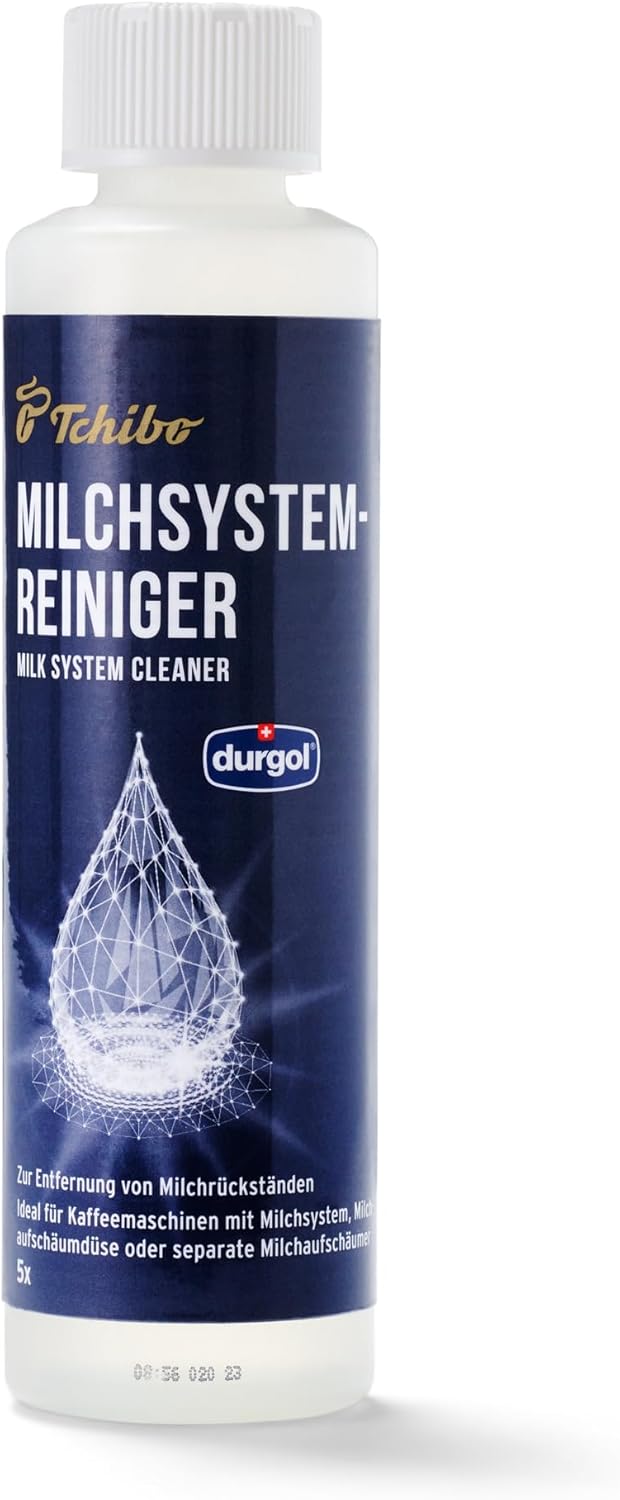 Tchibo Durgol Milk System Cleaner, Ideal for All Capsule Machines and Fully Automatic Machines, Milk Frothing Cleaner for Milk Nozzles, 5 Applications, 250 ml