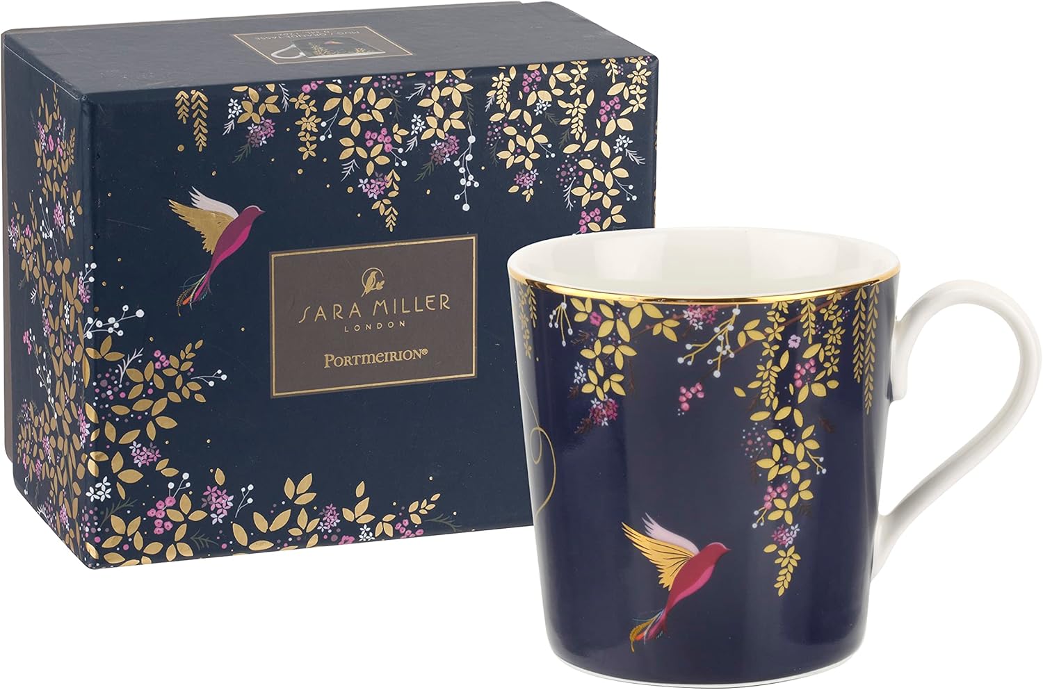 Sara Miller for Portmeirion Chelsea Mug-Navy, Ceramic 120 x 150 x 95 cm