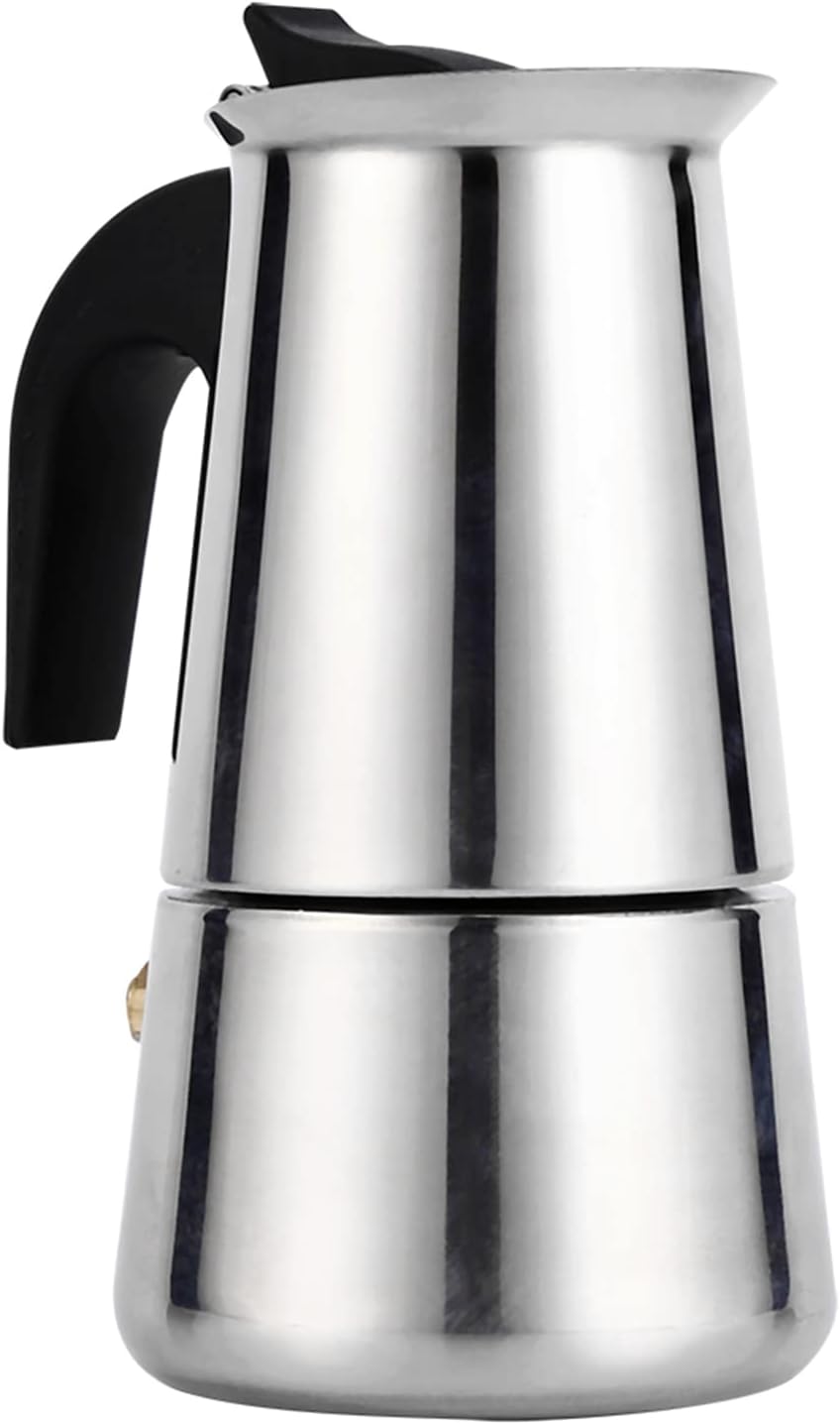 Joyzan Espresso Maker, Stainless Steel Espresso Jug, Mocha Pot, Induction, Stainless Steel Jug, Coffee Espresso Maker, Cooker Espresso Machine, Stove Top, Italian Coffee Maker, Stovetop Coffee Lovers