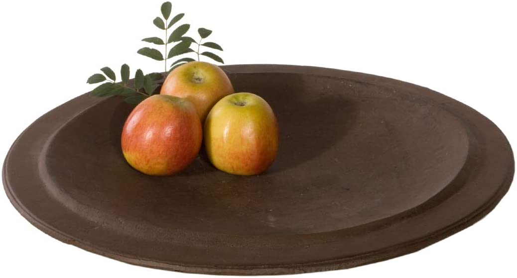 Varia Living Set of 2 iron bowls, brown metal fruit bowl in a modern vintage shabby look, decorative bowl for the kitchen and dining table, decorative plate, ideal as a gift