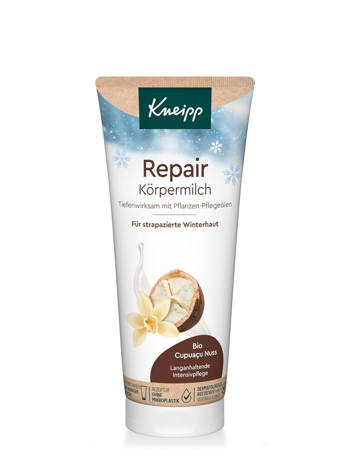 Kneipp Repair Body Milk - For Stressed Winter Skin - Long-Lasting Intensive Care - 200 ml