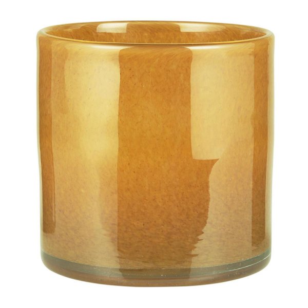 Ib Laursen pot Venecia solid-colored yellow glass 12cm