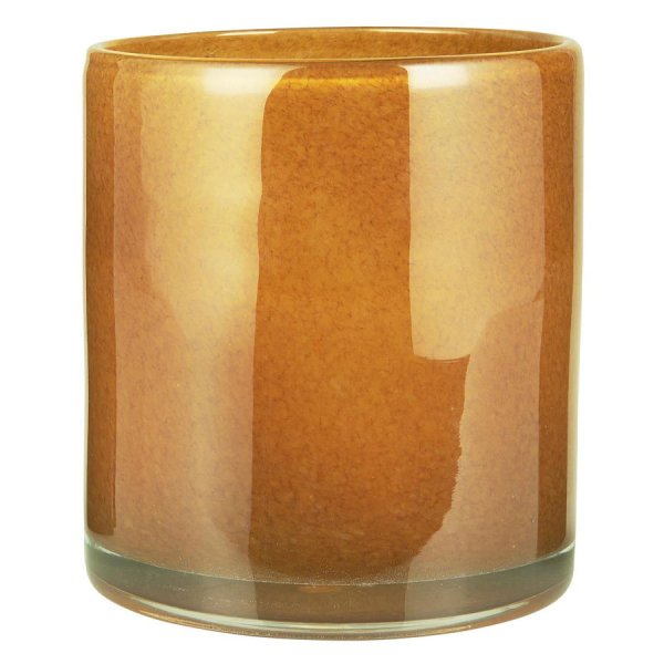 Ib Laursen pot Venecia solid-colored yellow glass (16x