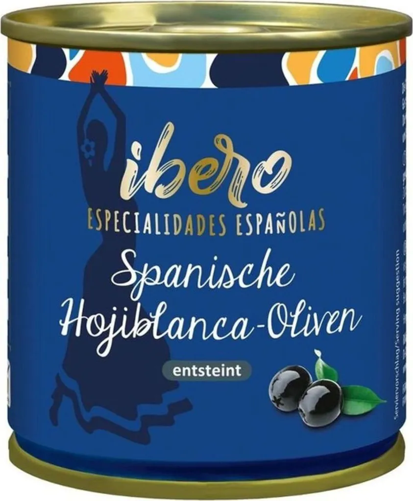 Rila ibero Blackened Hojiblanca olives pitted, 200g