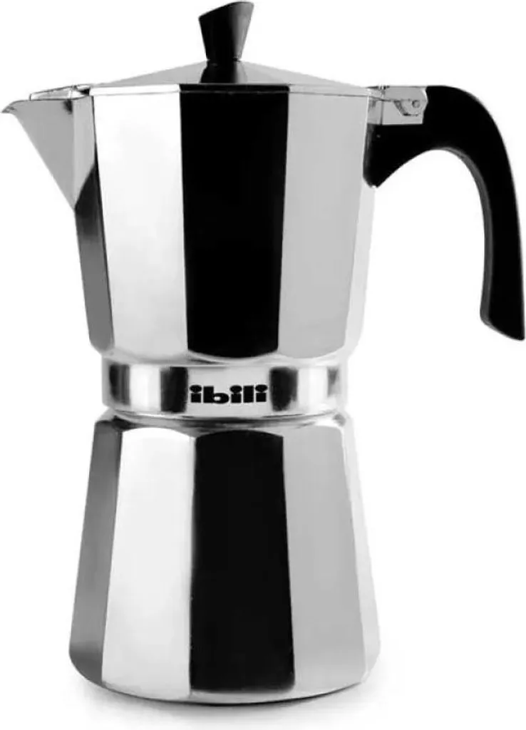 IBILI MENAJE, S.A. Ibili Bahia Espresso Maker, Aluminum, Italian Style, 14 Cups, Silver, One Size