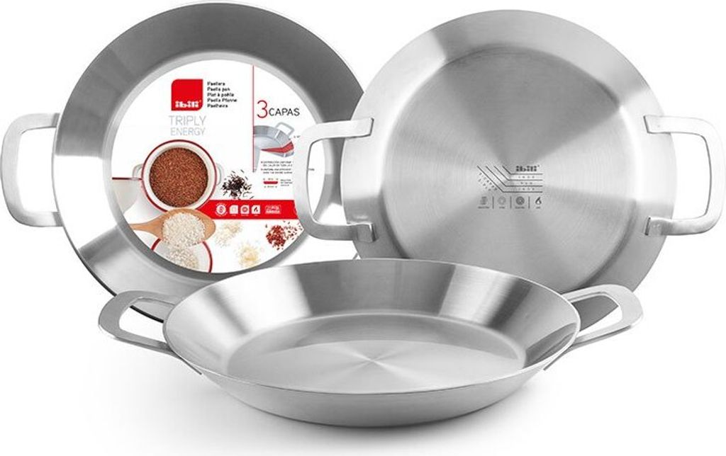 IBILI MENAJE, S.A. Ibili Tricapa Stainless Steel Paella Pan 42 cm Silver One Size