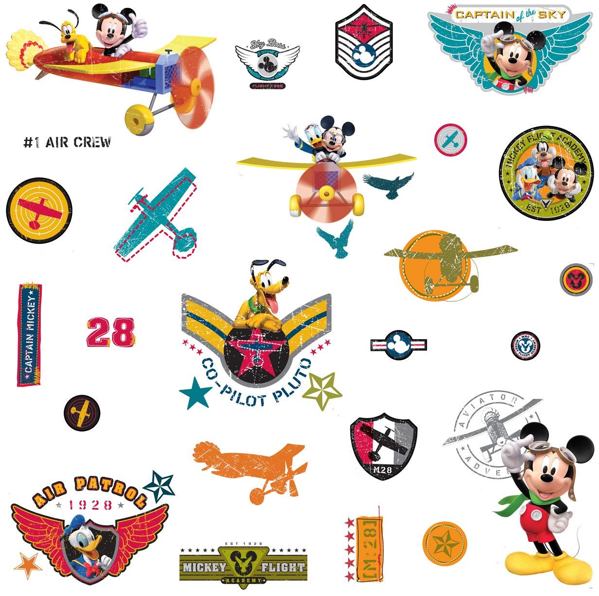 Roommates Disney Mickeys Clubhouse Pilot Wall Stickers