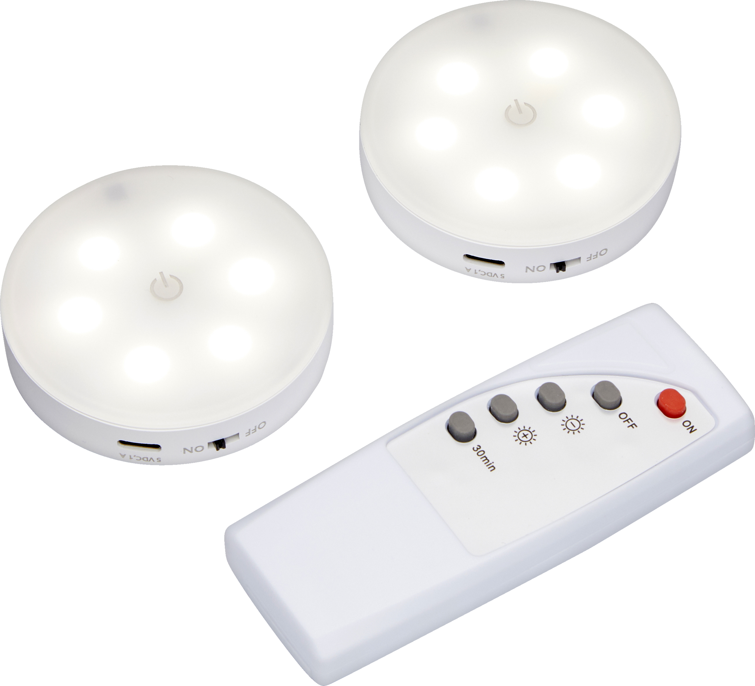 IDEENWELT IDEAS WORLD Battery-powered under-cabinet lights, set of 2