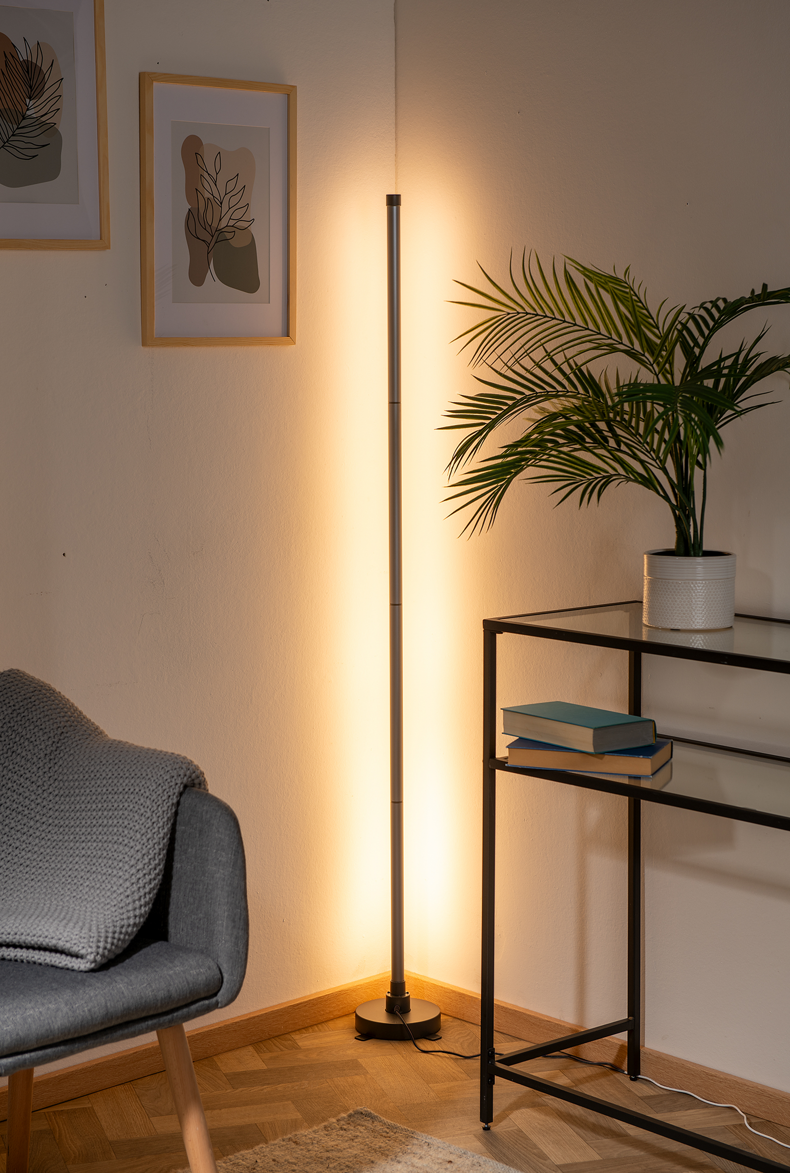 IDEENWELT IDEAS WORLD LED Corner Floor Lamp