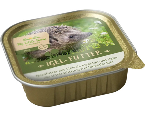 Hedgehog food wet My Little Farm with over 90% meat content, with valuable insect protein, 300g shell