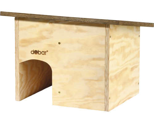 Hedgehog feeding station dobar hedgehog house with removable roof and a partition with passage approx. 34 x 28 x 25 cm