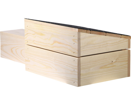 Hedgehog house dobar with black bitumen roof 74.5 x 29 x 24 cm