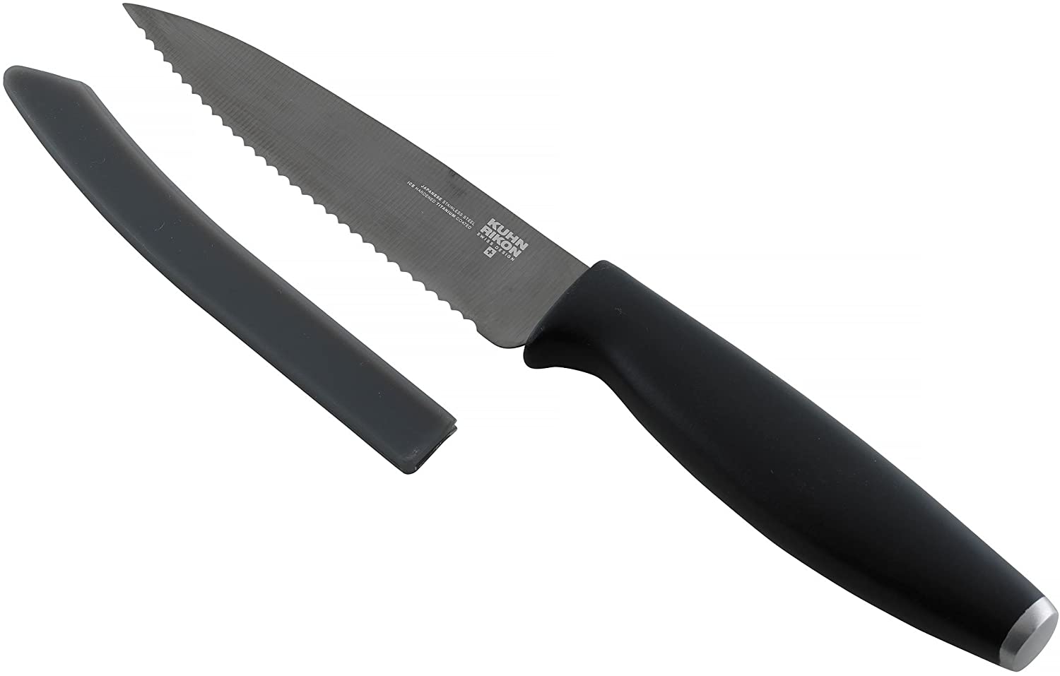\'Kuhn Rikon Colori Titanium 26589 Peeling Knife, Stainless Steel, Graphite, 8 \"x 2 x 0.5 cm