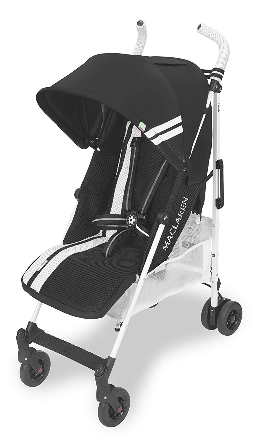 Maclaren Quest Buggy - Fully equipped, lightweight and compact. Newborn Safety System™ and compatible with Maclaren bassinets, retractable UPF50+/waterproof canopy, accessories in box