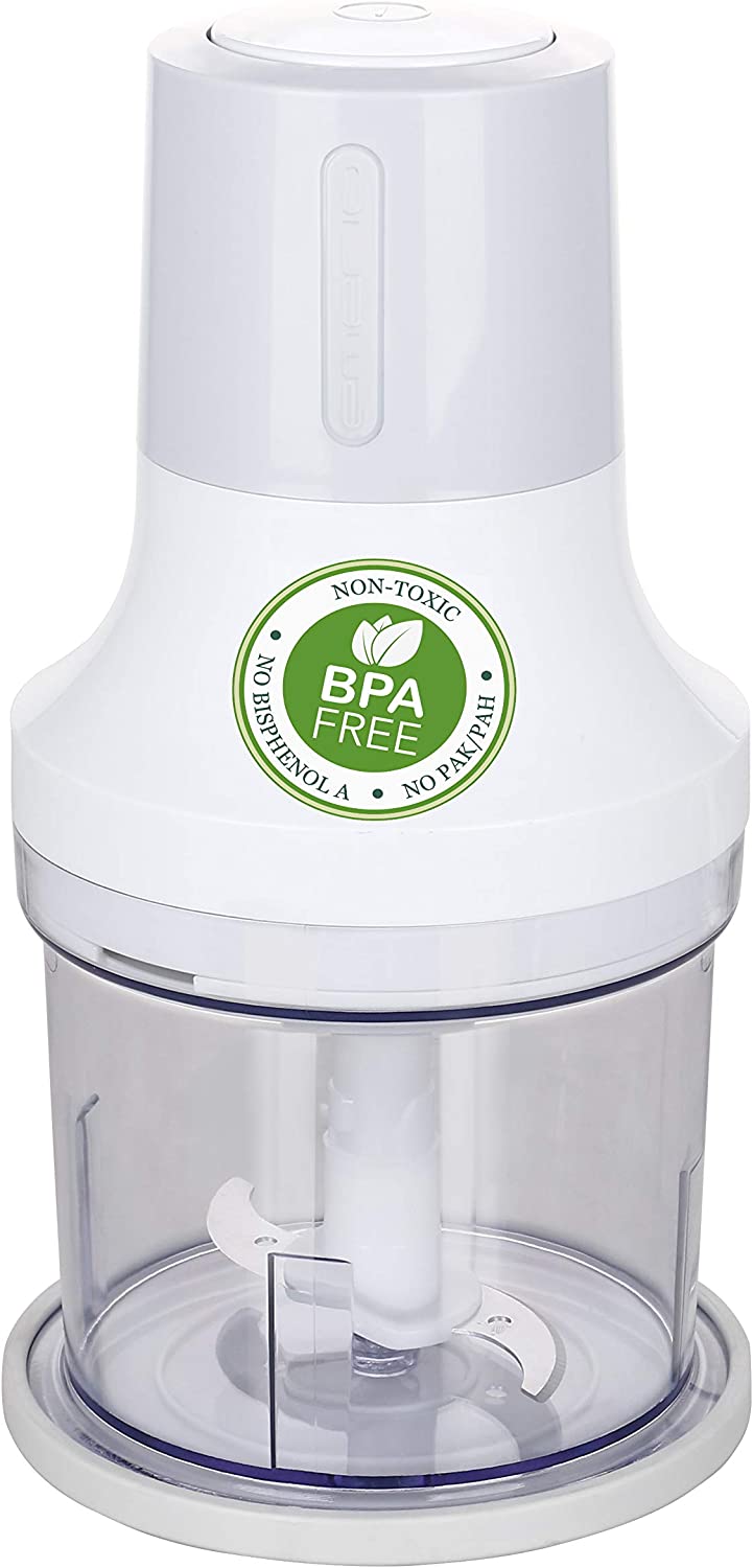 Emerio Universal Chopper with 500 ml Container Volume, 260 Watt, Electric Multi-Chopper with 2 Blades Made of Stainless Steel for Crushing e.g. Meat, Onions, Fruit, Vegetables
