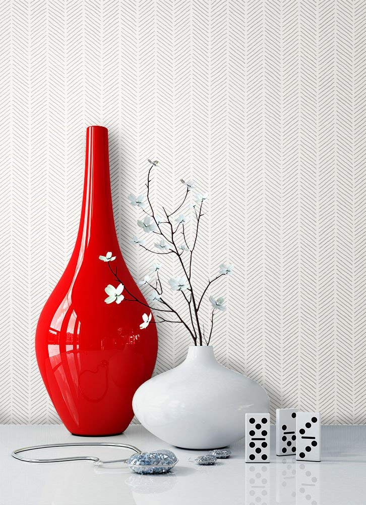 Newroom Design White Graphic, Modern, Retro Fun Modern And Elegant Design Style Non-Woven 