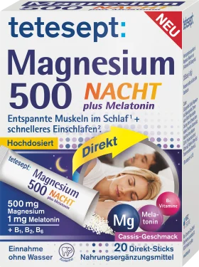 tetesept Magnesium Night plus Melatonin Direct Sticks 20 pcs, 36 g