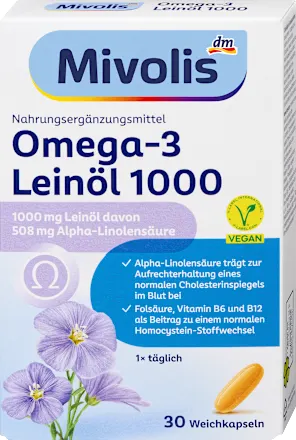 Omega-3 Linseed Oil 1000, Capsules 30 pcs, 46.9 g