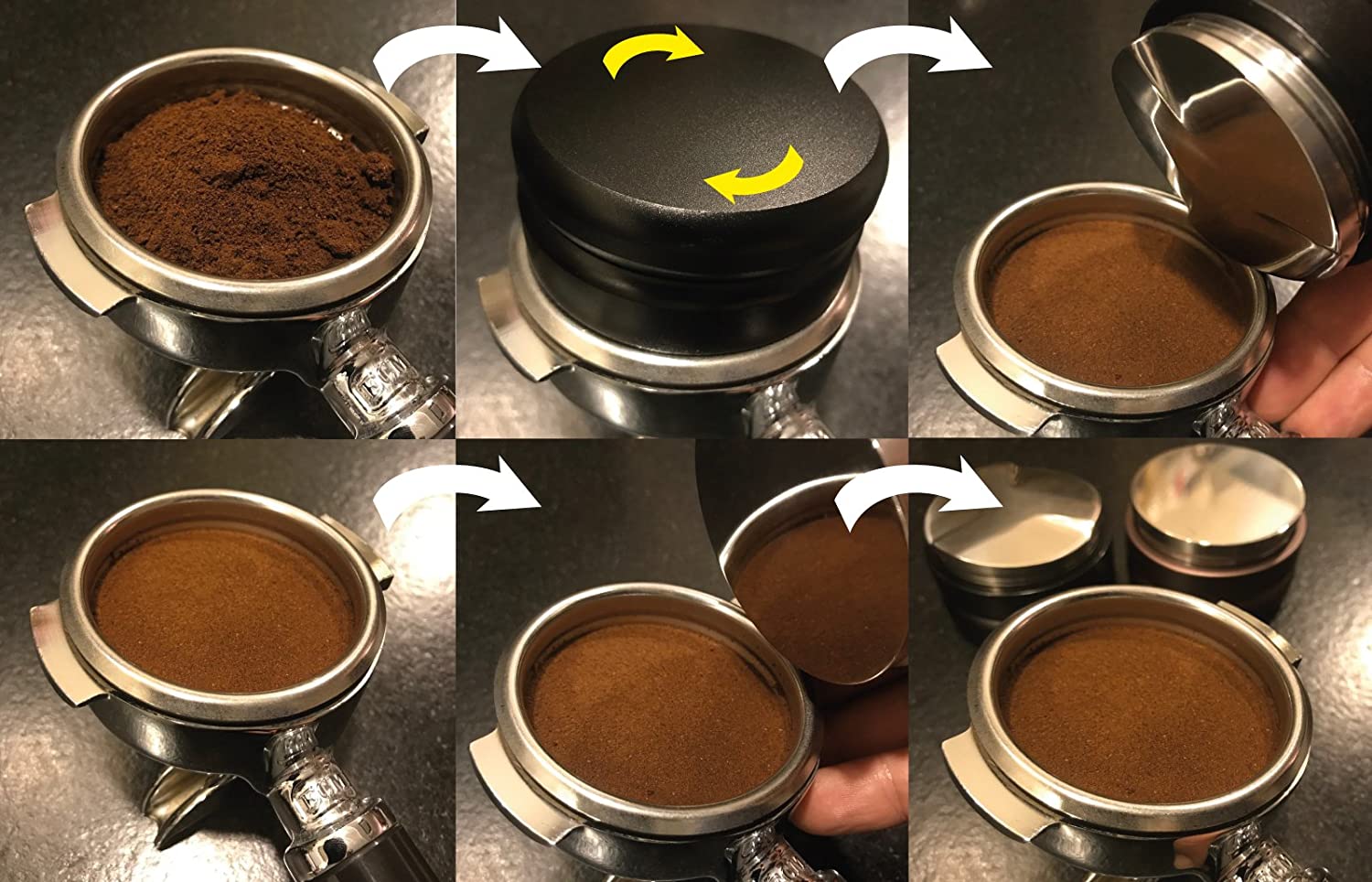 scarlet bijoux Scarlet Espresso Grande Tre Distributor, Even Distribution of Coffee Powder