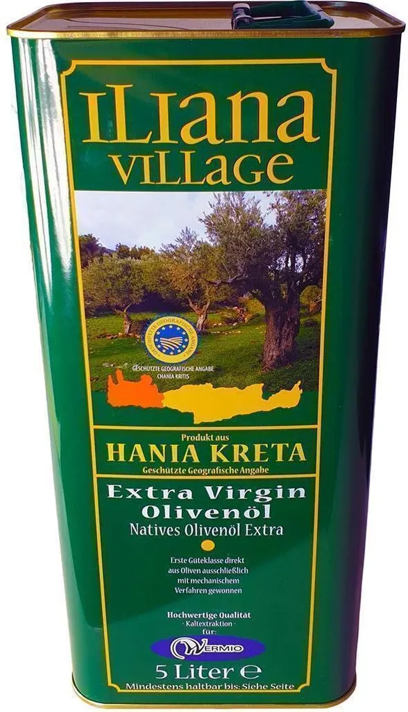 Iliana Village cold-pressed extra virgin olive oil 5 liters from Crete, Greece