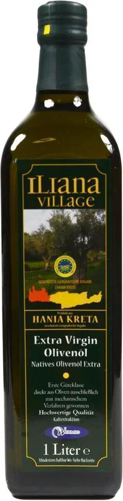 Iliana Village cold-pressed olive oil 4x 1l bottle Crete Chania Virgin Oil