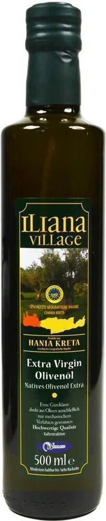 Iliana Village cold-pressed olive oil 6x 500ml bottle Crete Chania Virgin Oil