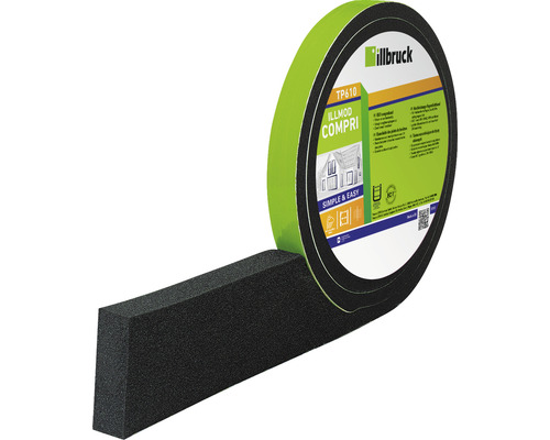 illbruck TP610 illmod eco PU joint sealing tape, self-adhesive on one side, 15/4-10 anthracite, 5.60 m