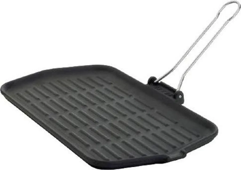 Ilsa Bistecchiera cast iron cookware, anthracite, robust, with signs of use, robust