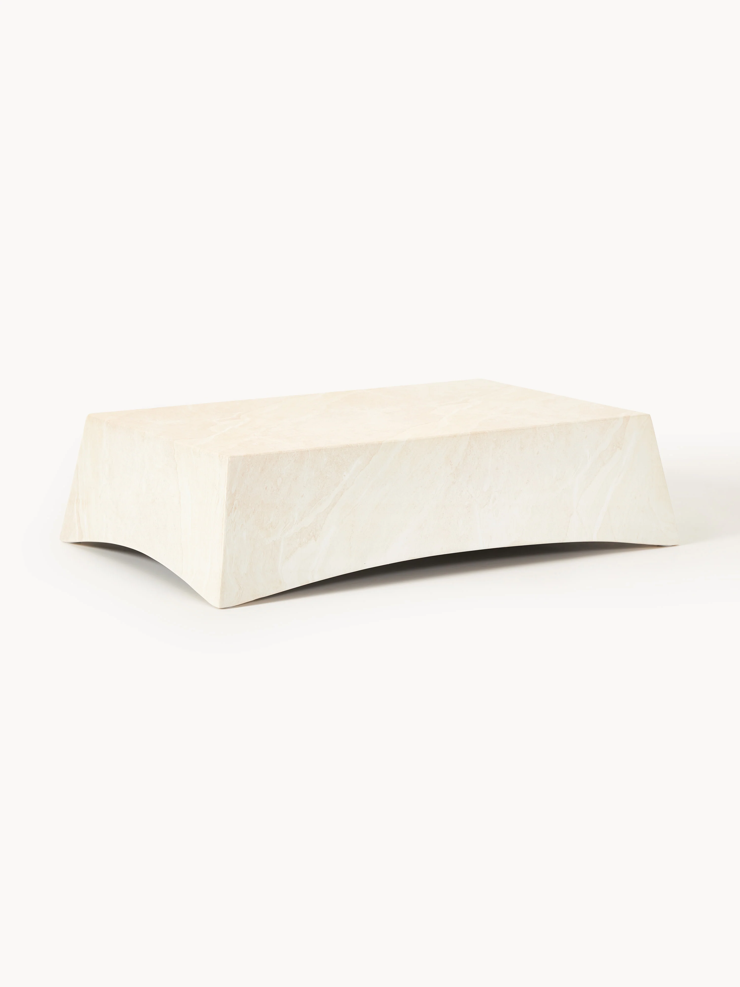 Westwing Collection Mohi Indoor & Outdoor Coffee Table in Travertine Look, W 120 cm