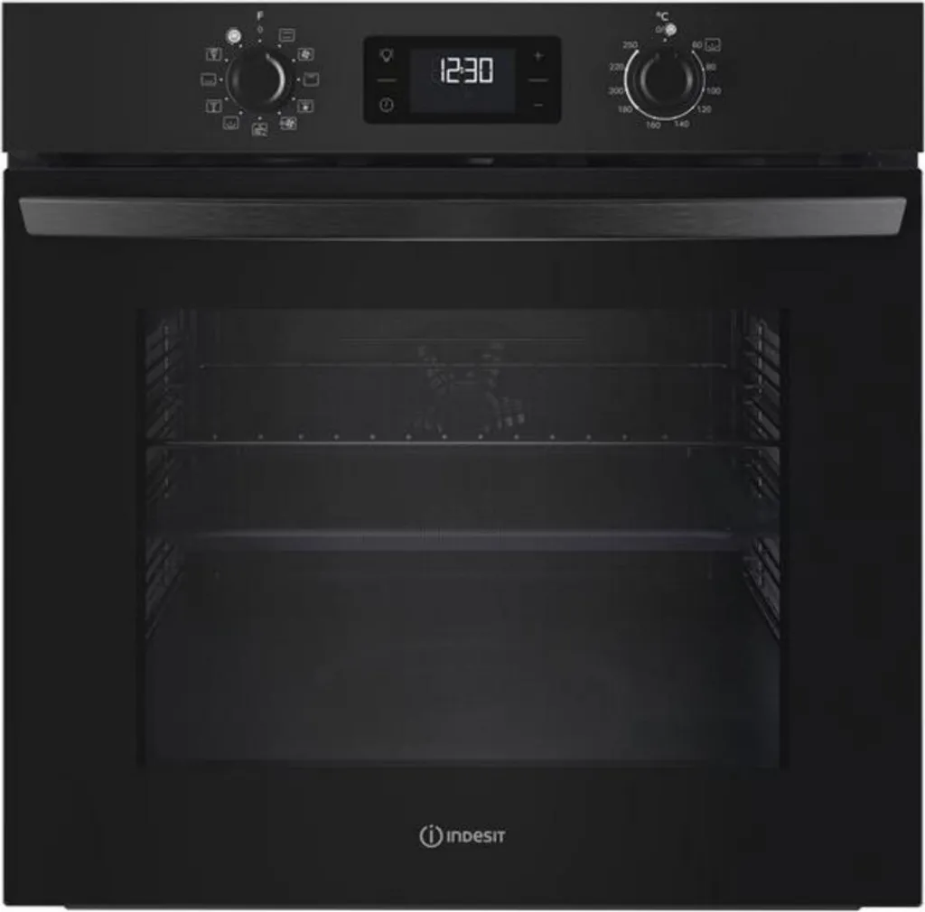 Indesit IO 5280C B, Medium, Electric Oven, 71 l, 71 l, Catalytic, Integrated