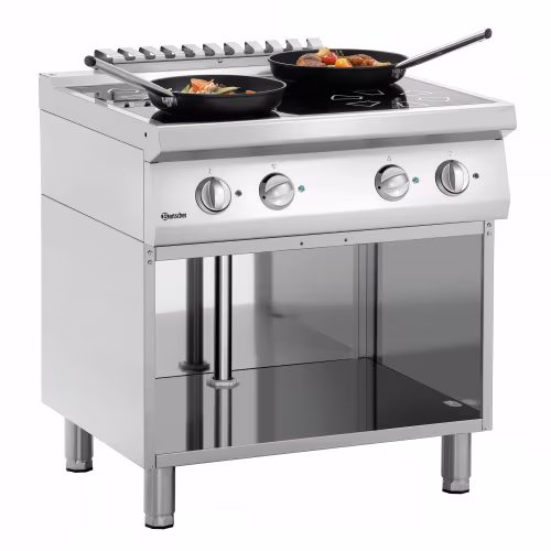 Induction hob with 4 heating zones