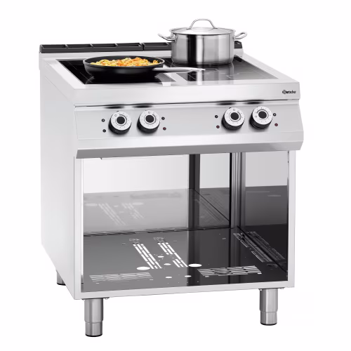 Induction hob with 4 heating zones