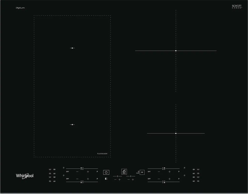 Whirlpool WLB4265BFIXL 65cm 4-burner induction hob, 7200W, black